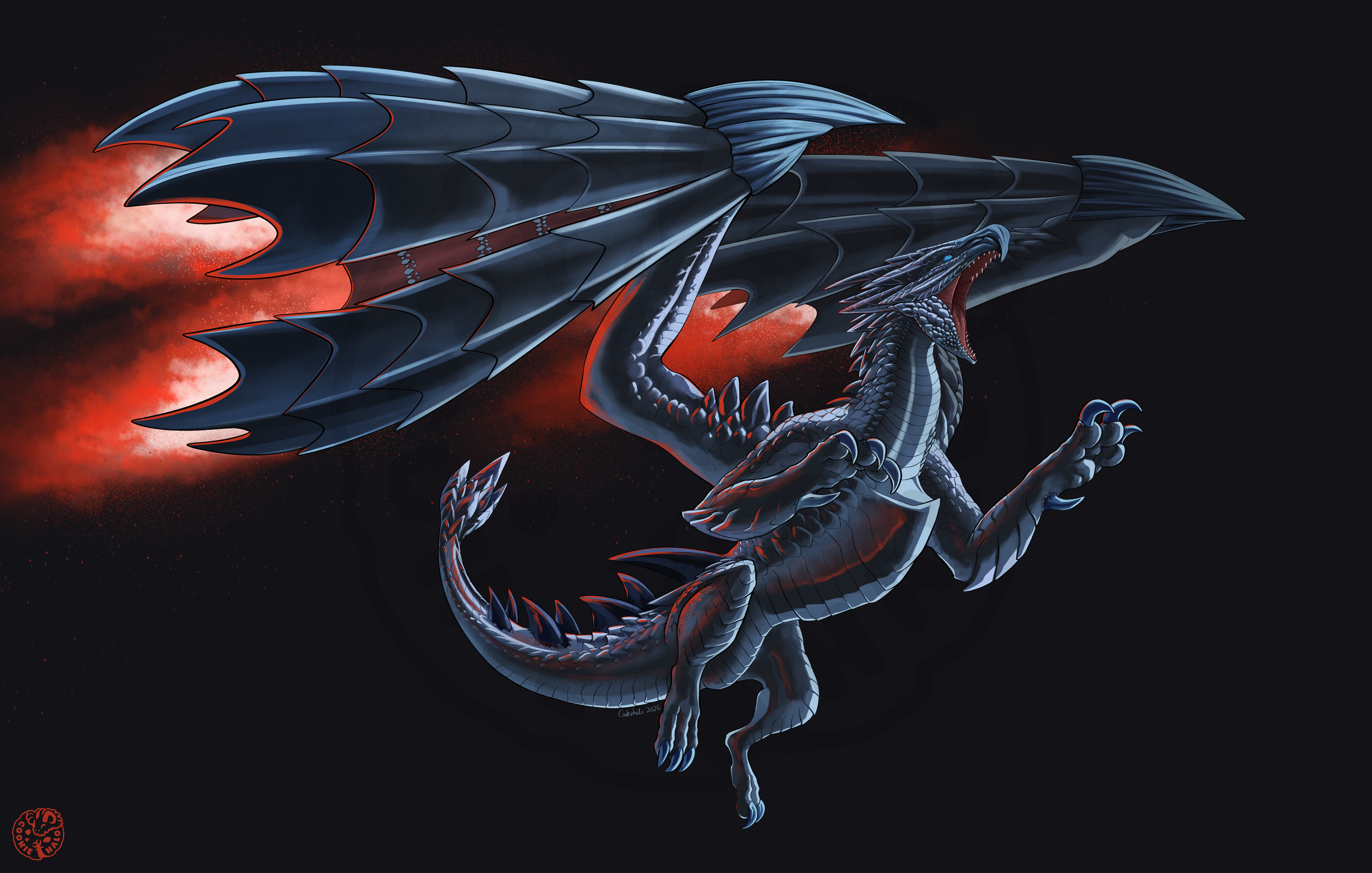 Semi render commission of Valstrax from Monster Hunter, done for Moco-139